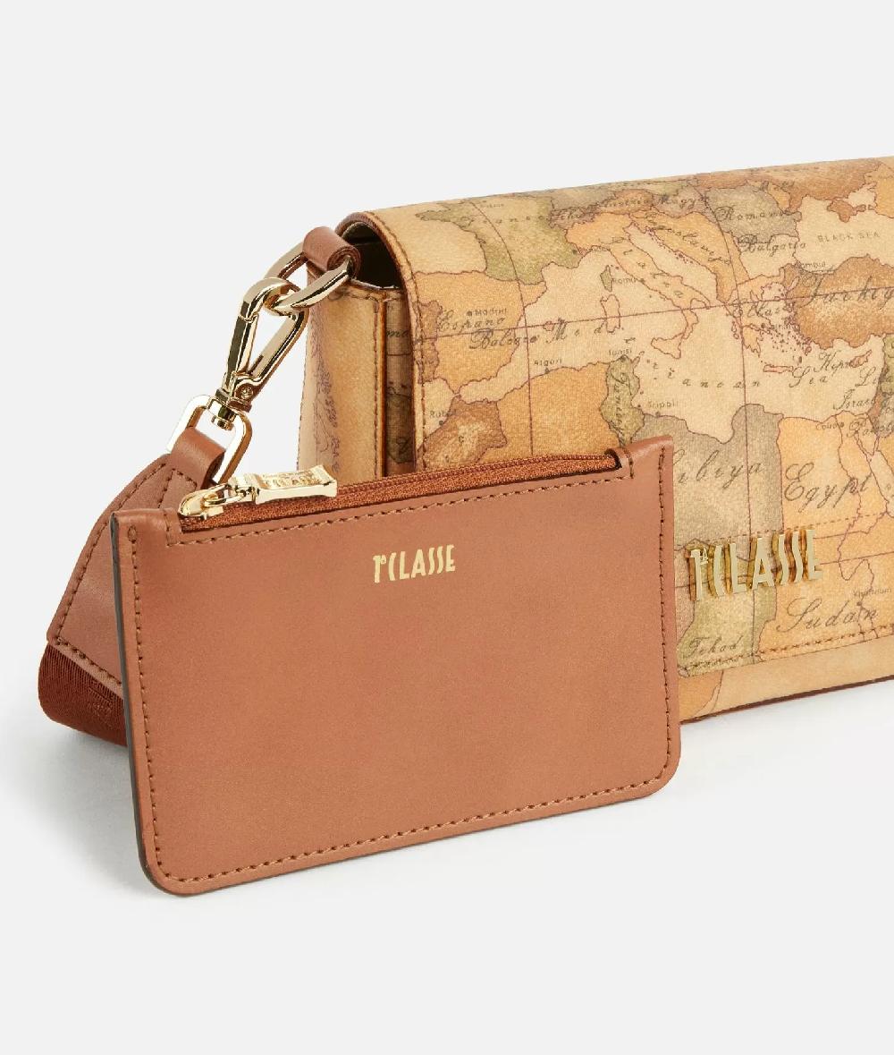 Alviero martini 1a classe Borsa a tracolla in tessuto stampa Geo Classic Naturale Vendite Flash