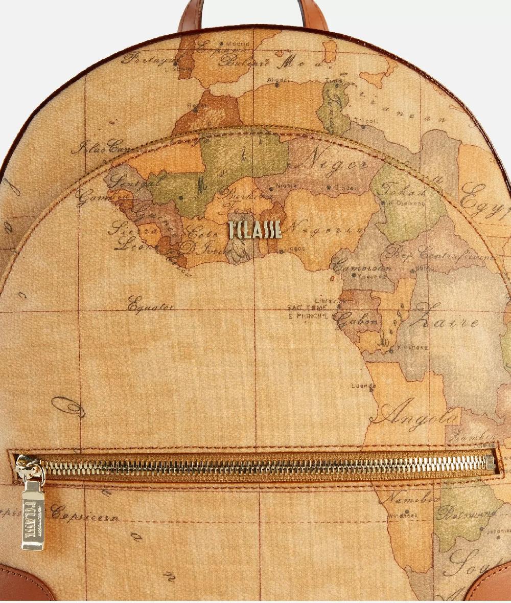 Alviero martini 1a classe Zaino tre tasche in tessuto stampa Geo Classic Naturale Vendita