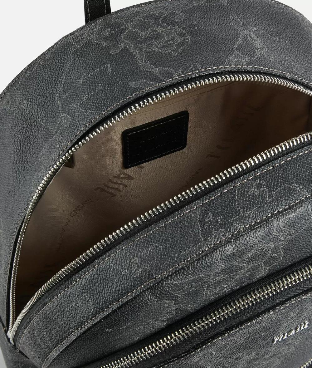 Alviero martini 1a classe Zaino tre tasche in tessuto stampa Geo Night Nero Promozione