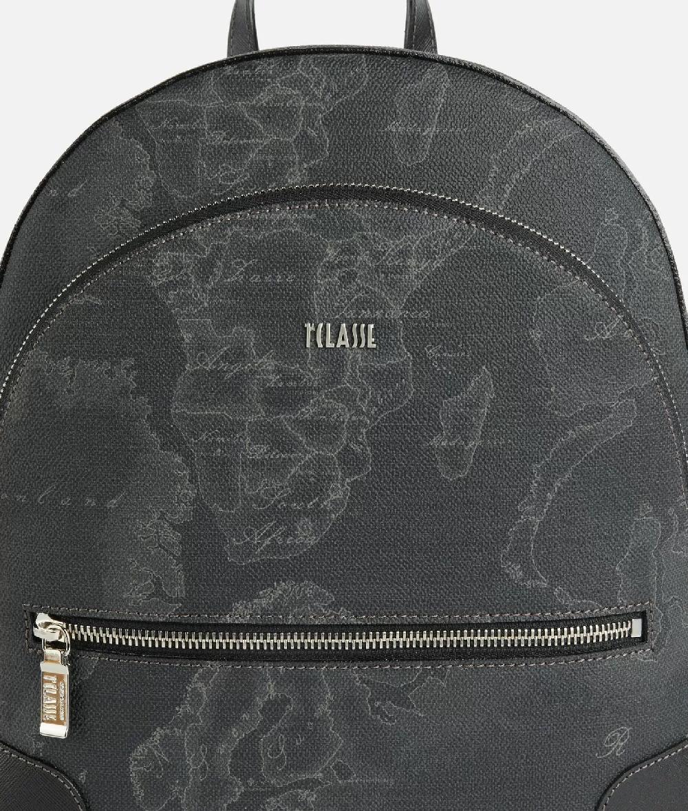 Alviero martini 1a classe Zaino tre tasche in tessuto stampa Geo Night Nero Promozione