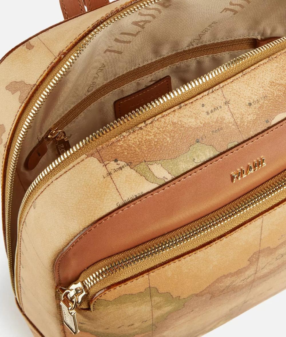 Alviero martini 1a classe Zaino in tessuto stampa Geo Classic Naturale Spedizione Gratuita