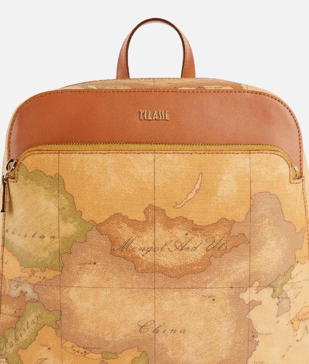 Alviero martini 1a classe Zaino in tessuto stampa Geo Classic Naturale Spedizione Gratuita