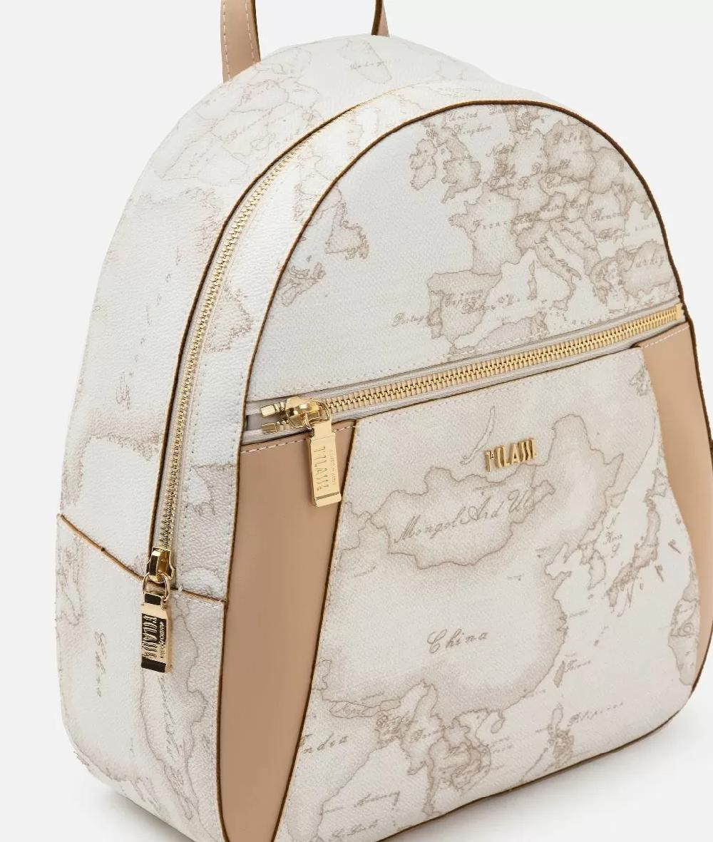 Alviero martini 1a classe Geo White zaino con inserti frontali in pelle Soddisfazione Garantita