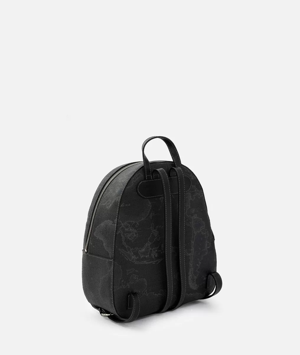 Alviero martini 1a classe Geo Black zaino con inserti frontali in pelle Negozi Online
