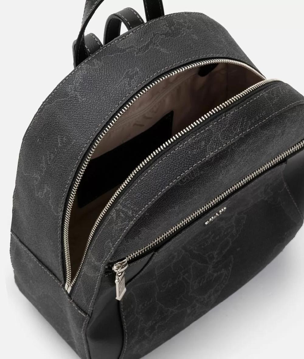 Alviero martini 1a classe Geo Black zaino con inserti frontali in pelle Negozi Online