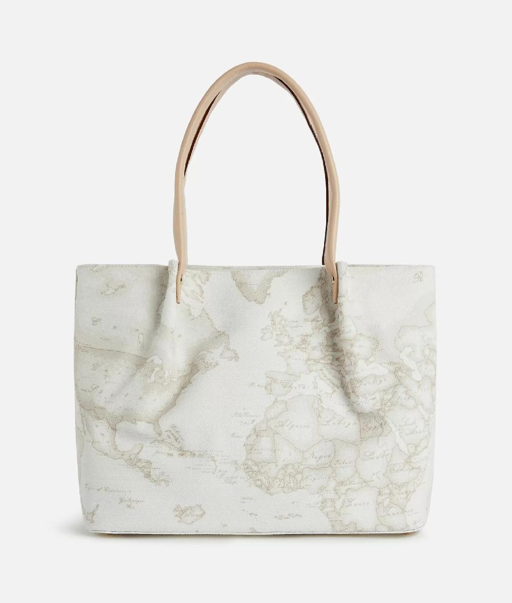 Alviero martini 1a classe Borsa shopping in tessuto stampa Geo White Bianca Hotsell