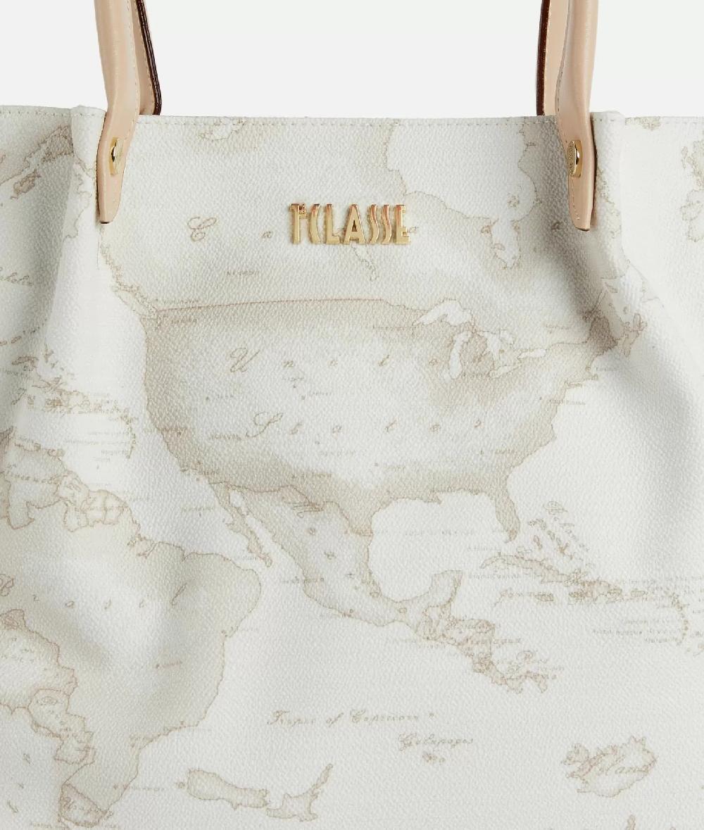 Alviero martini 1a classe Borsa shopping in tessuto stampa Geo White Bianca Hotsell