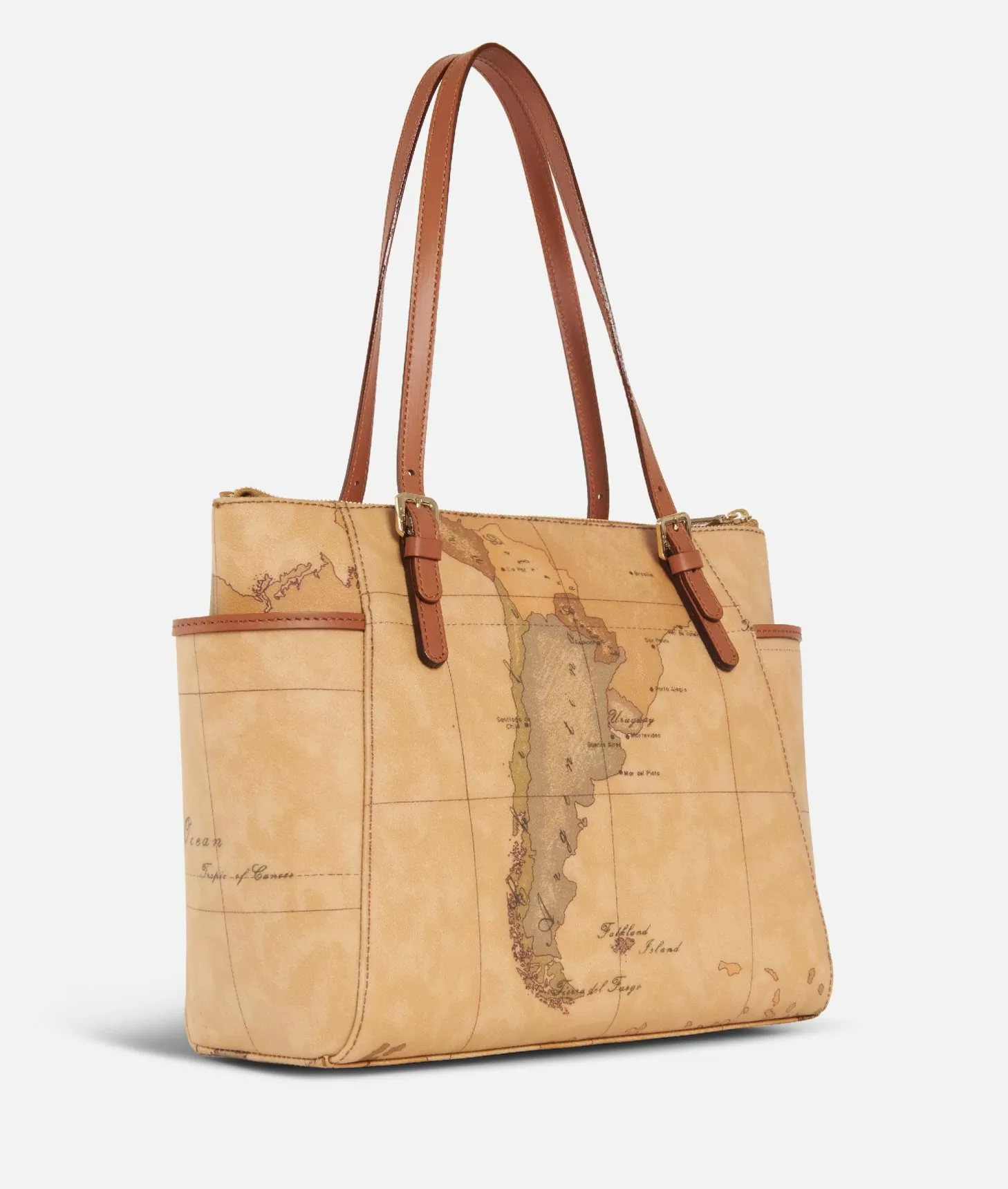 Alviero martini 1a classe Geo Classic Shopping bag con fibbie Saldi Di Fabbrica