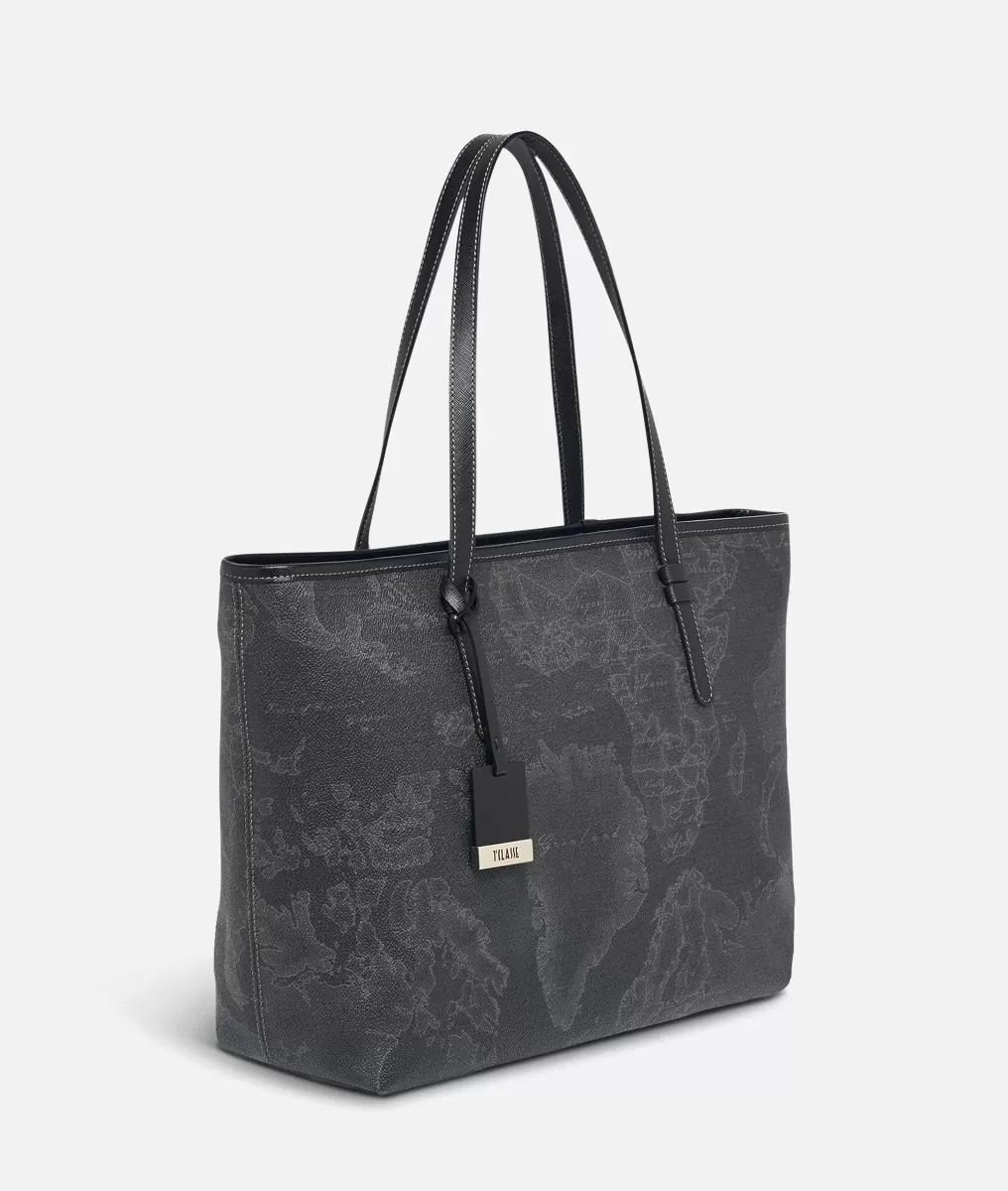 Alviero martini 1a classe Geo Black Borsa shopping grande Geo Dark Moda