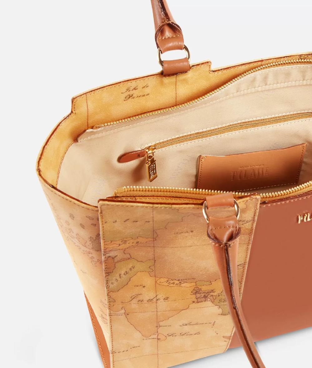 Alviero martini 1a classe Geo Classic Borsa shopping con banda centrale Rilascio limitato