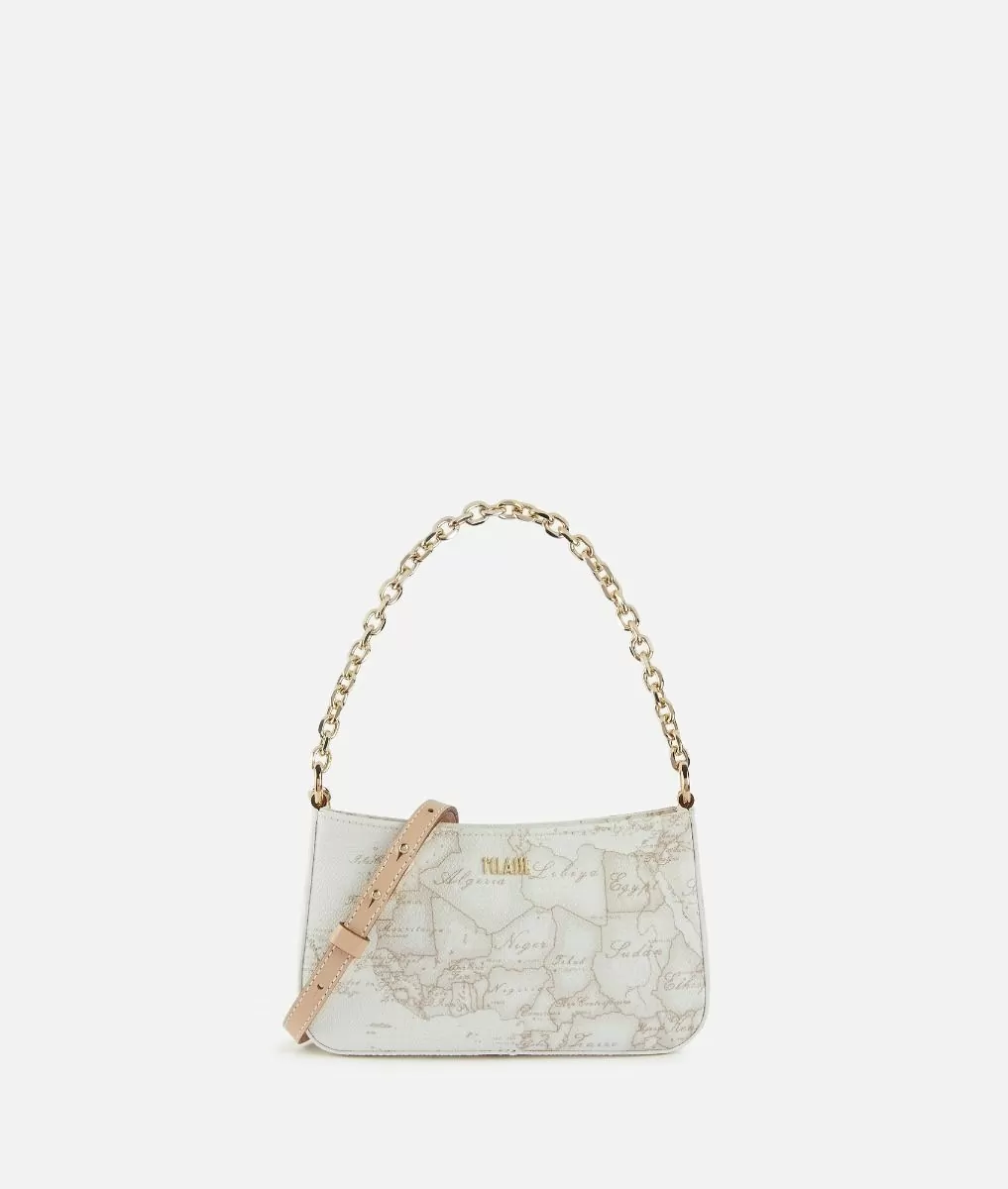 Alviero martini 1a classe Pochette con tracolla in tessuto Geo White Bianca Super sconto