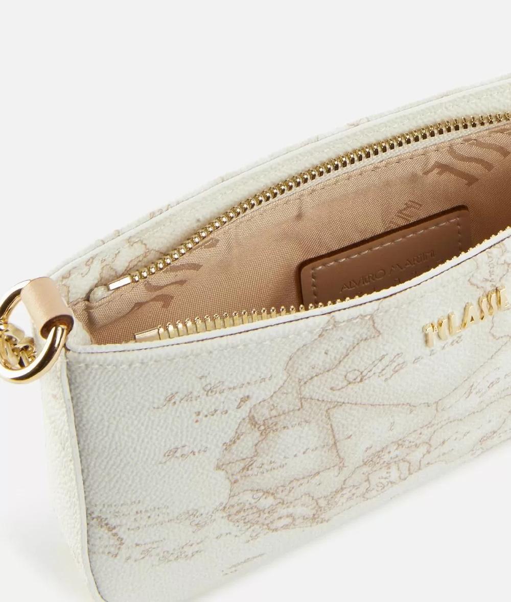 Alviero martini 1a classe Pochette con tracolla in tessuto Geo White Bianca Super sconto