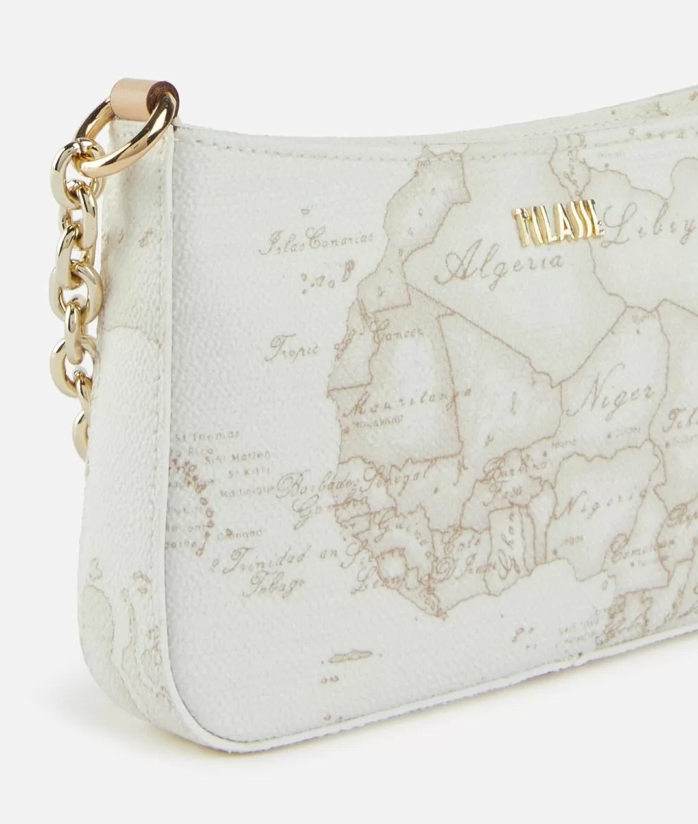Alviero martini 1a classe Pochette con tracolla in tessuto Geo White Bianca Super sconto