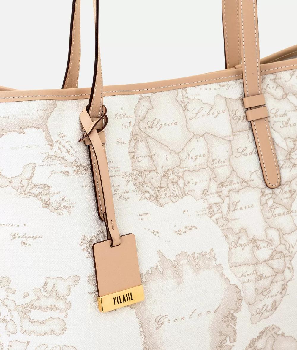 Alviero martini 1a classe Geo White Borsa shopping grande Qualità