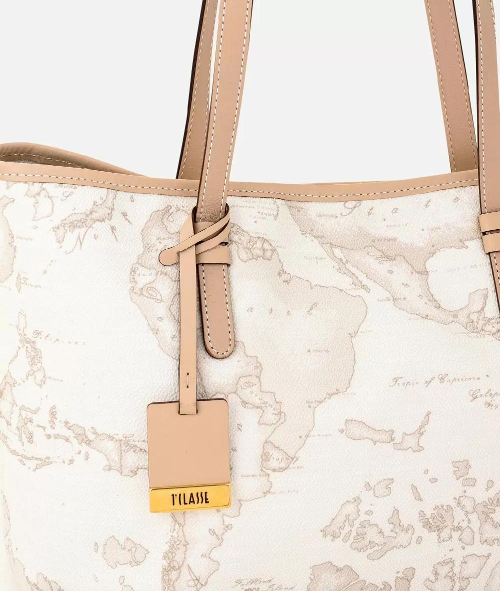 Alviero martini 1a classe Geo White Borsa shopping media Promozione