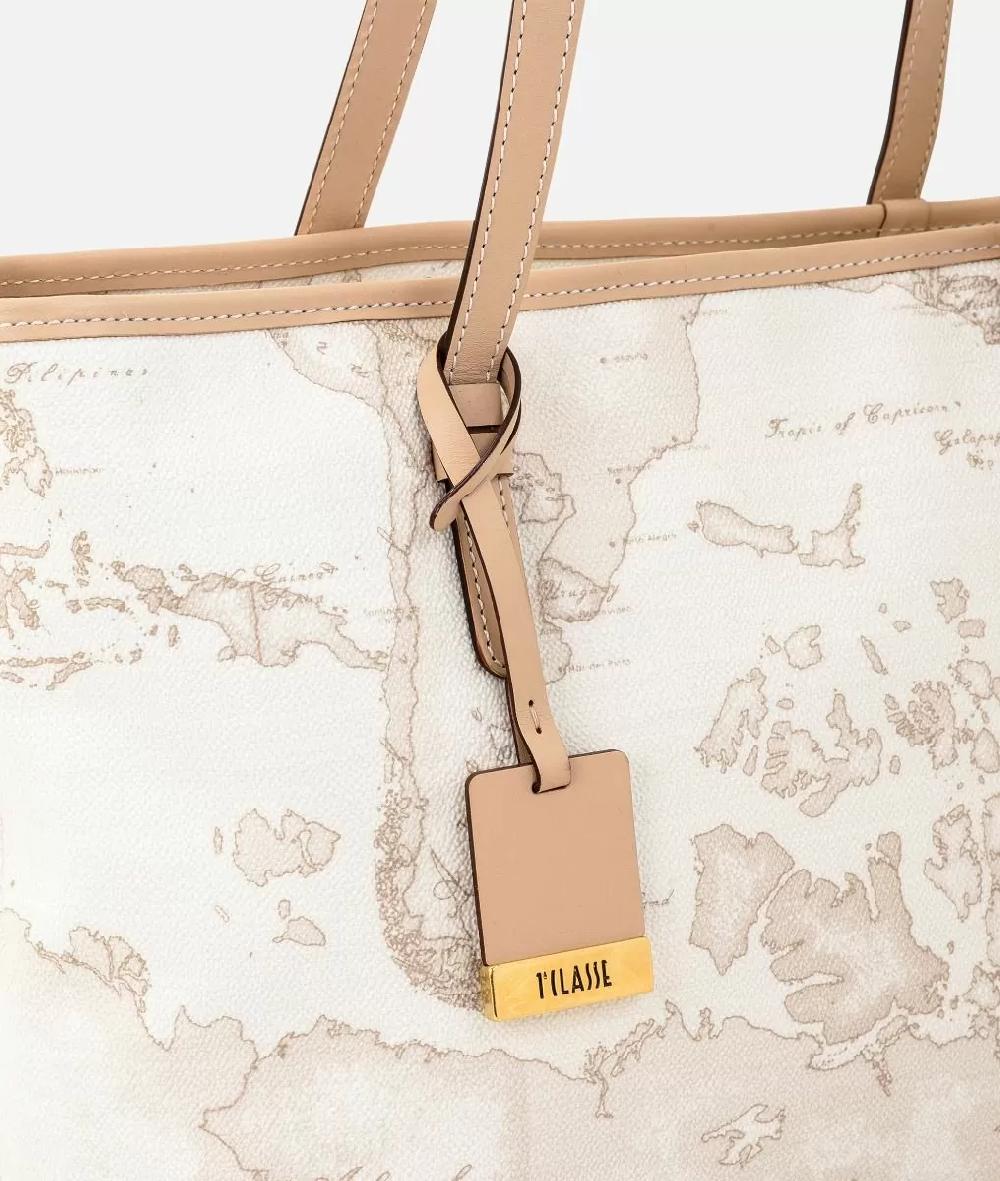 Alviero martini 1a classe Geo White Borsa shopping media Soddisfazione Garantita
