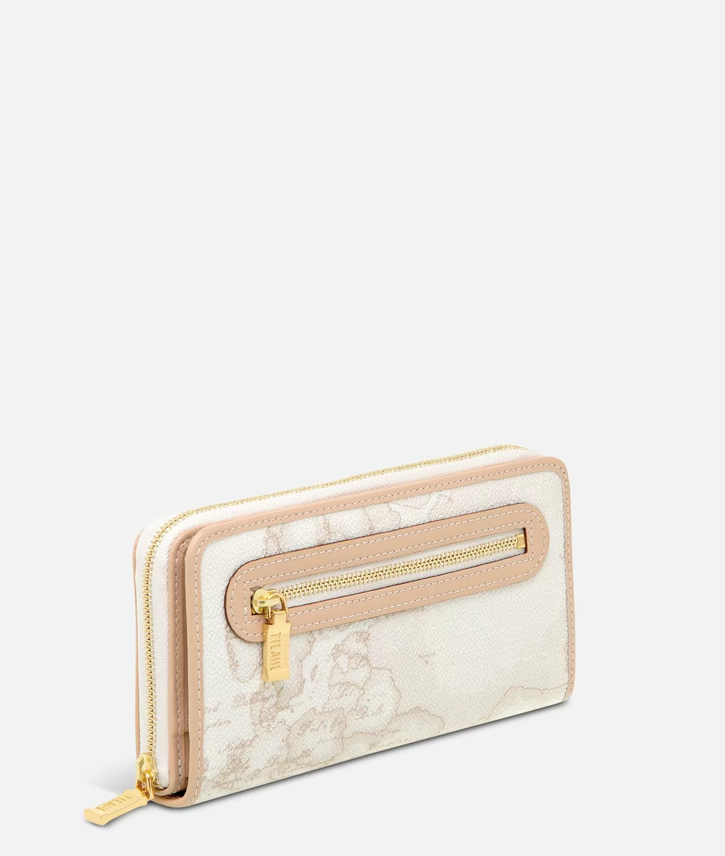 Alviero martini 1a classe Geo White Portafogli grande con zip Vendita Calda