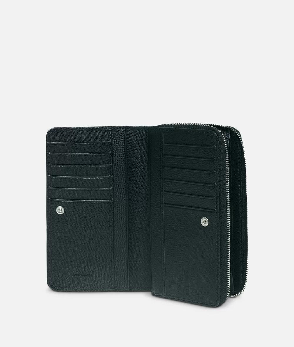 Alviero martini 1a classe Geo Black Portafogli grande con zip Offerta esclusiva