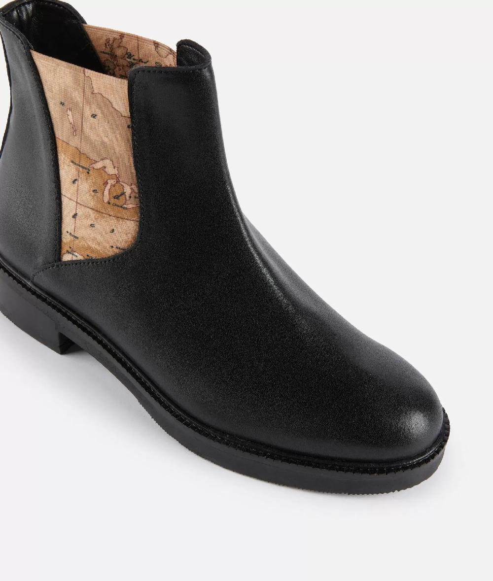 Alviero martini 1a classe Stivaletti beatles in pelle liscia con elastico Geo Classic Neri I Più Venduti