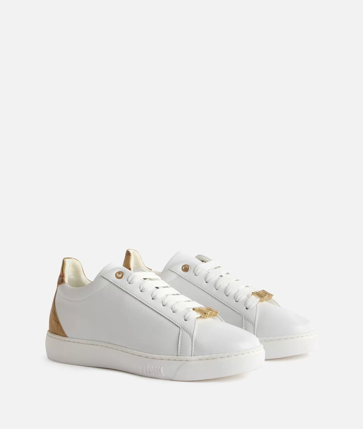 Alviero martini 1a classe Sneakers in pelle liscia con passalaccio 1ᴬ Classe Bianche Negozio online di fabbrica
