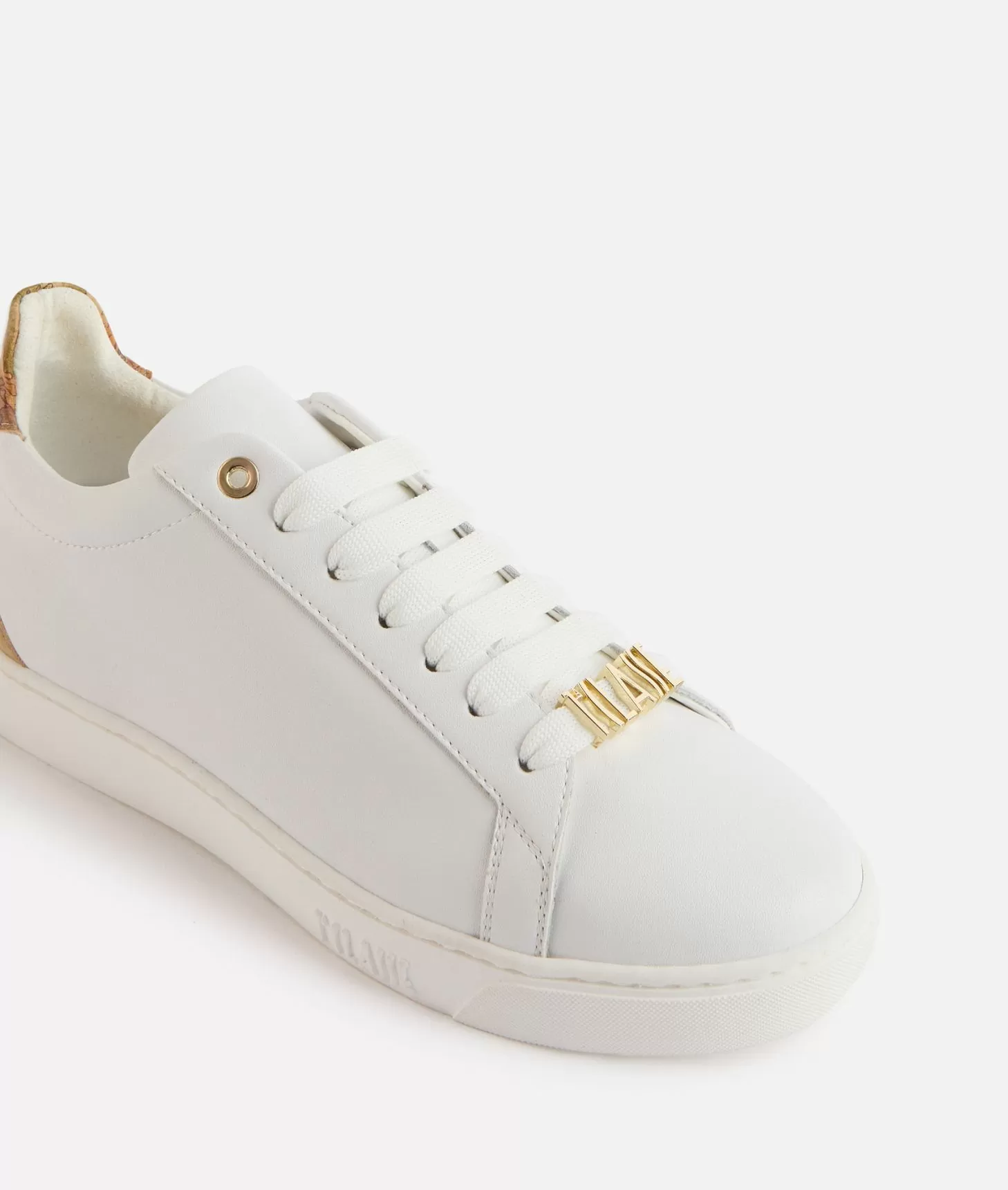 Alviero martini 1a classe Sneakers in pelle liscia con passalaccio 1ᴬ Classe Bianche Negozio online di fabbrica