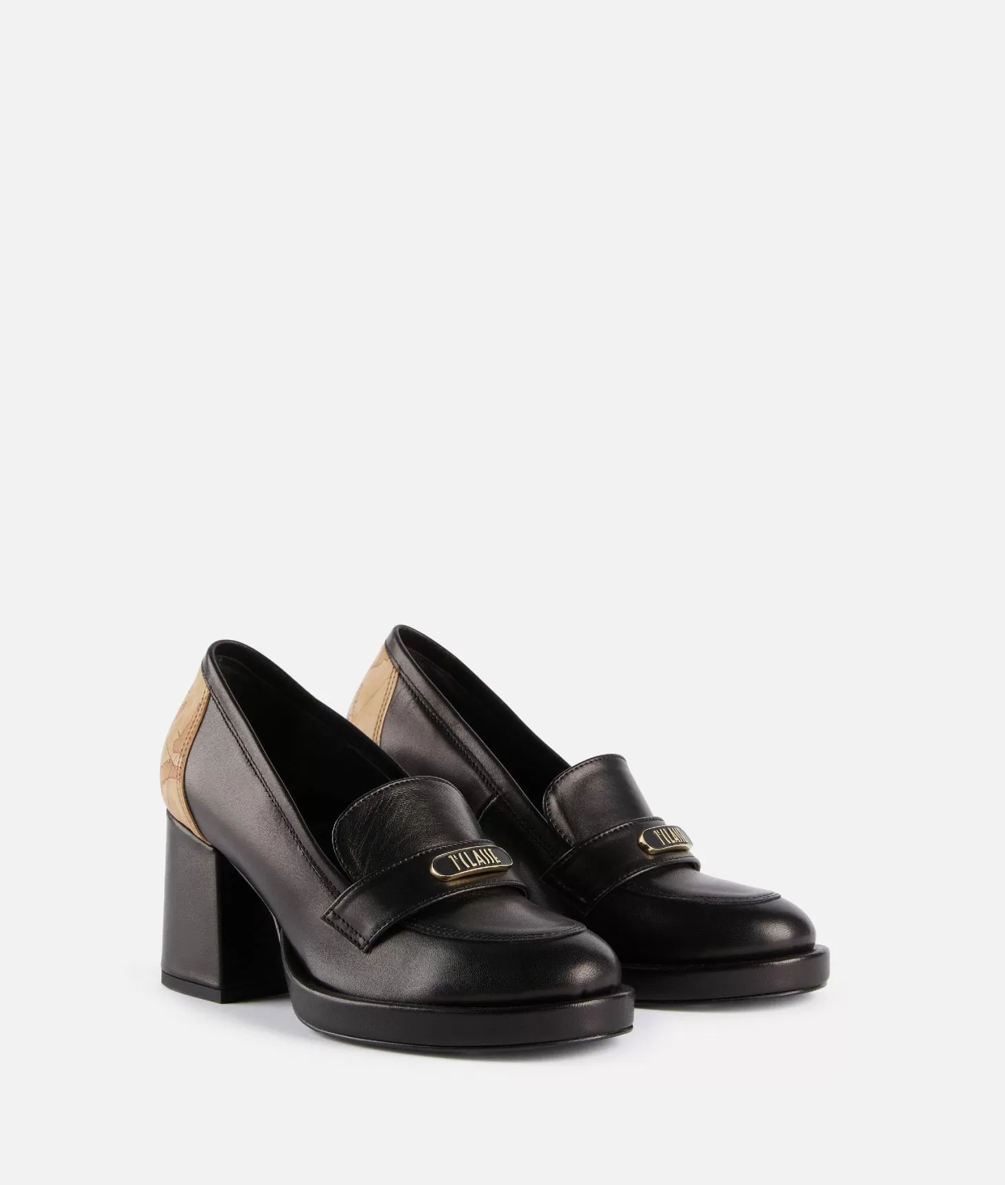 Alviero martini 1a classe Mocassini alti in nappa liscia con placchetta 1ᴬ Classe Neri Comprare a buon mercato