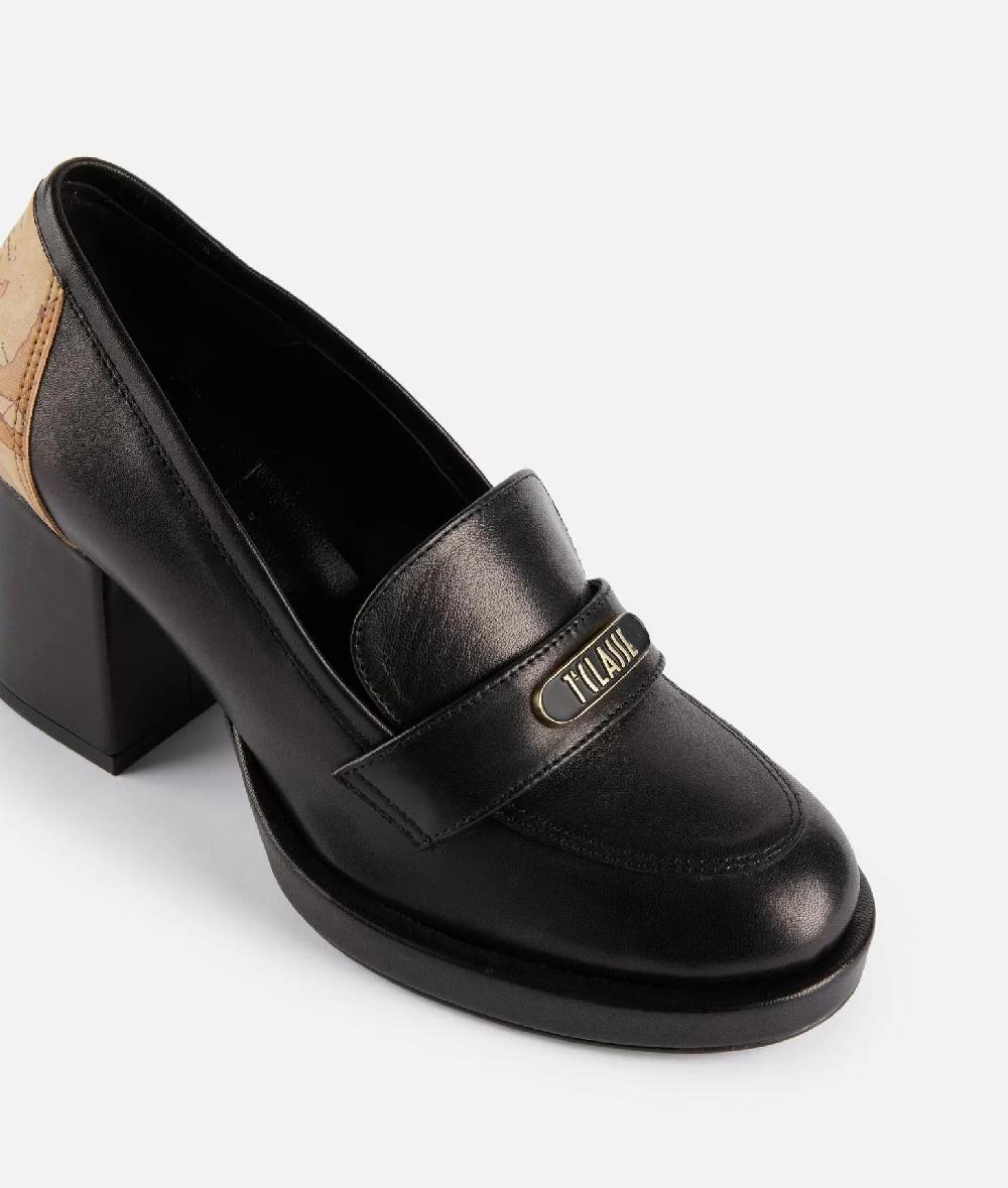 Alviero martini 1a classe Mocassini alti in nappa liscia con placchetta 1ᴬ Classe Neri Comprare a buon mercato