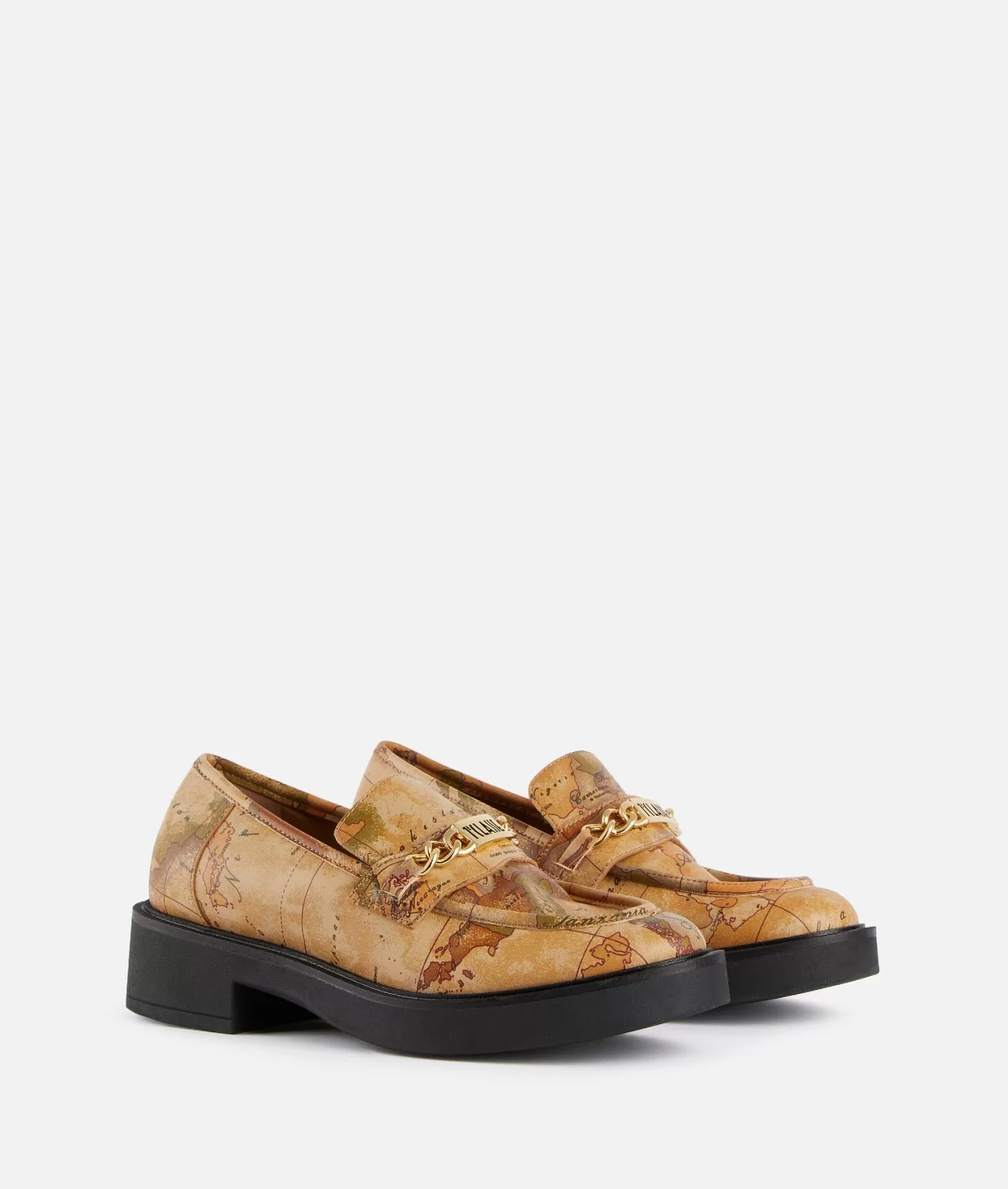 Alviero martini 1a classe Mocassini con morsetto in eco nappa stampa Geo Classic Shopping online