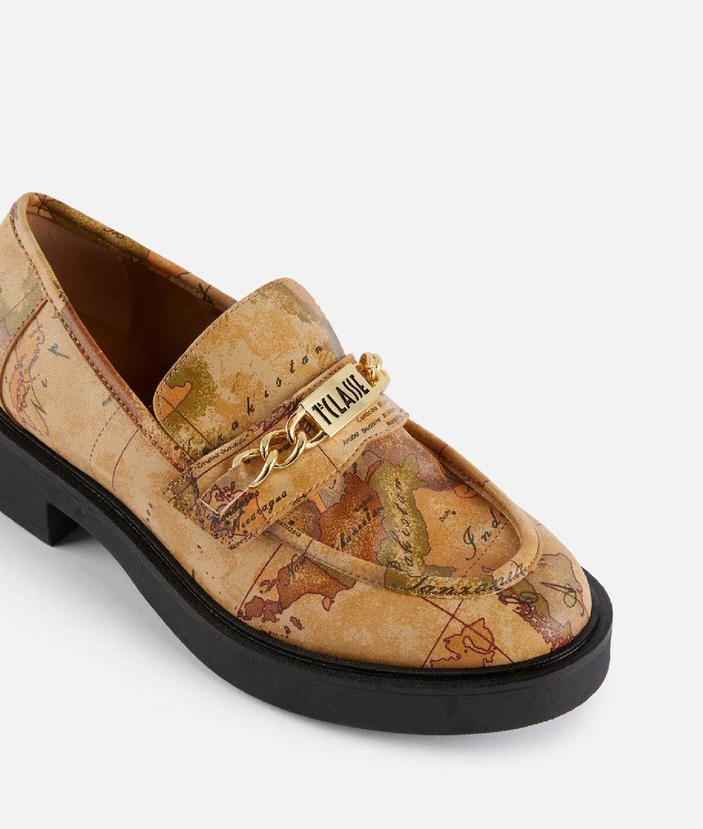 Alviero martini 1a classe Mocassini con morsetto in eco nappa stampa Geo Classic Shopping online