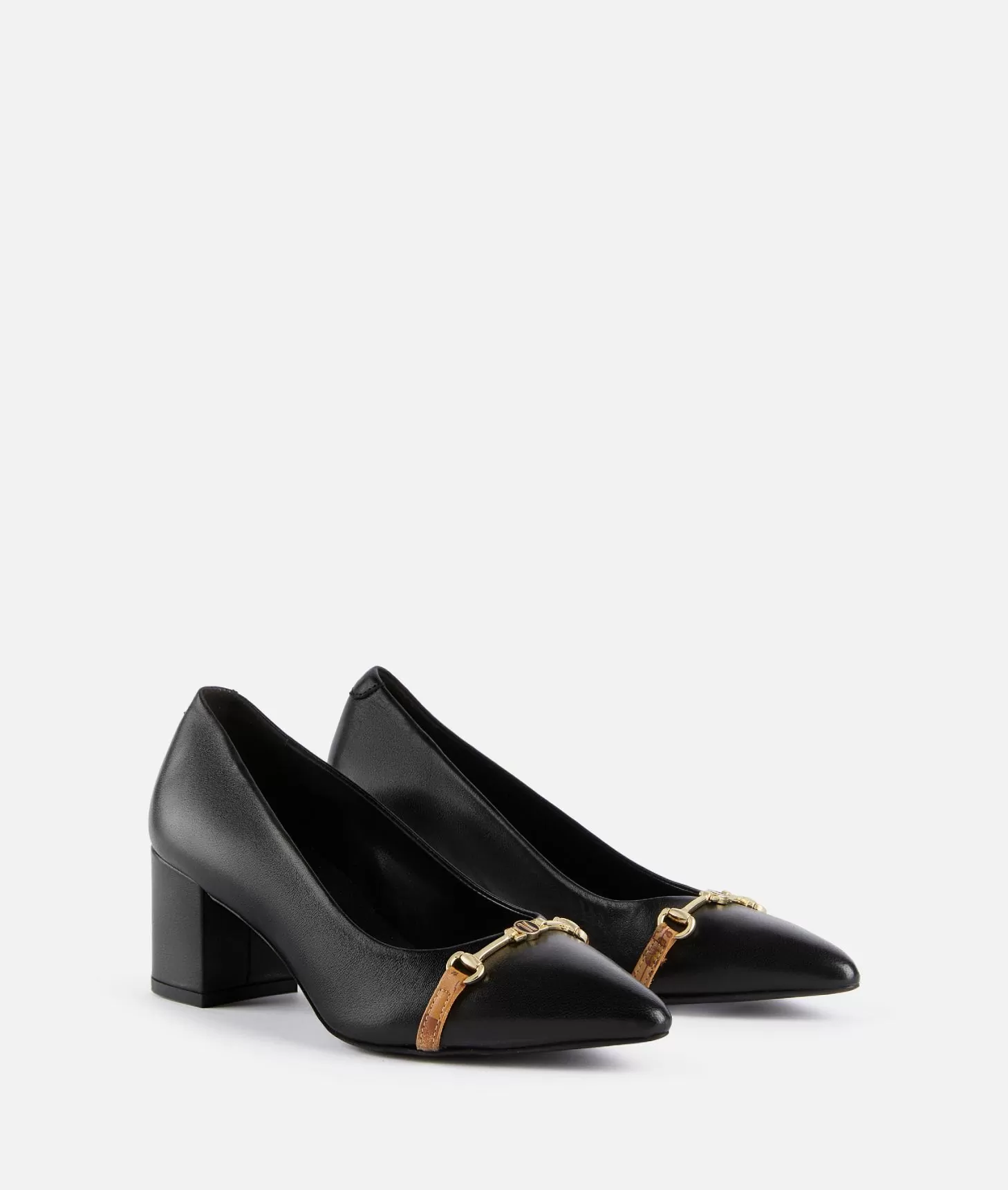 Alviero martini 1a classe Décolleté in pelle lucida con morsetto 1C Nere Offerta esclusiva