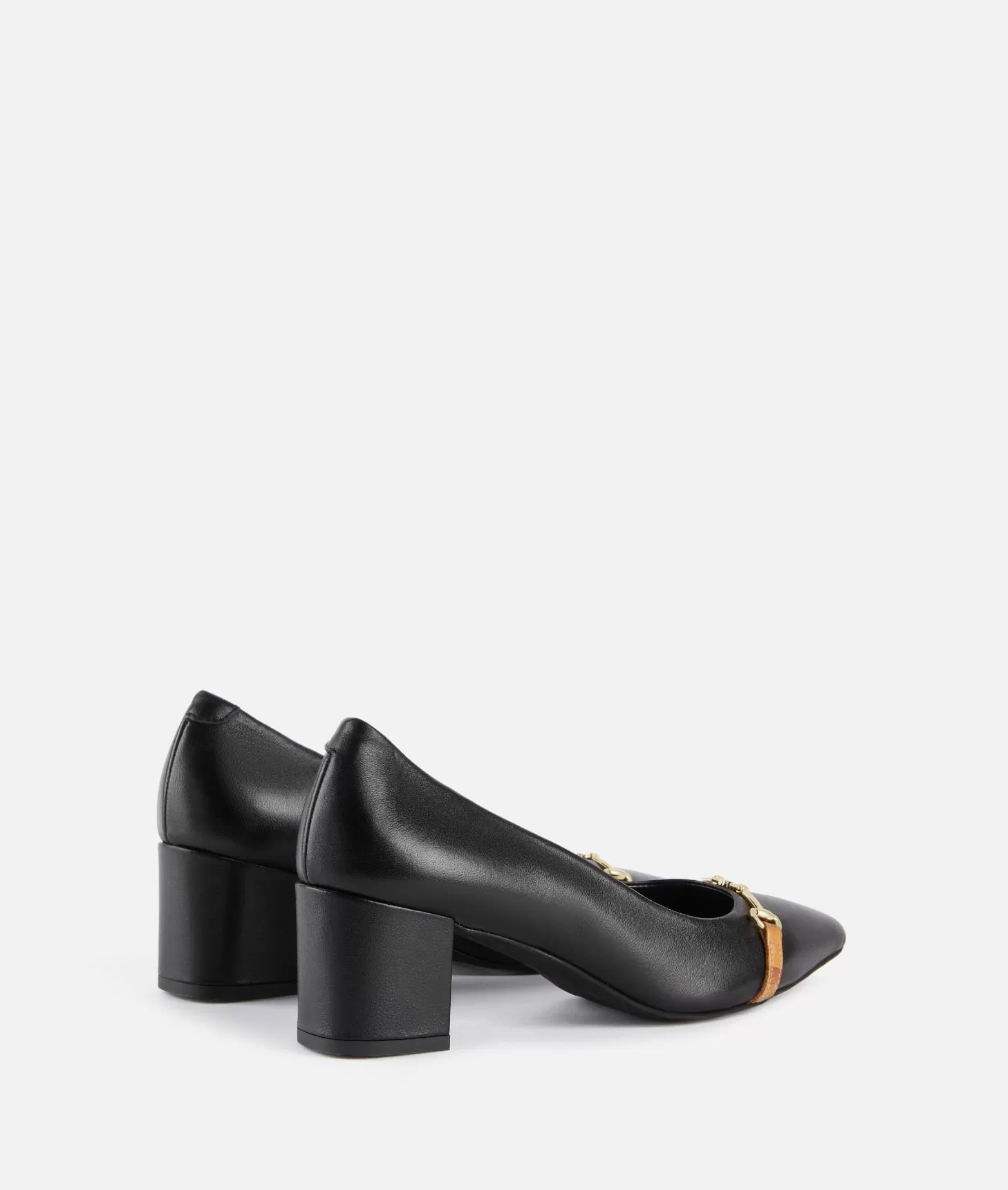 Alviero martini 1a classe Décolleté in pelle lucida con morsetto 1C Nere Offerta esclusiva