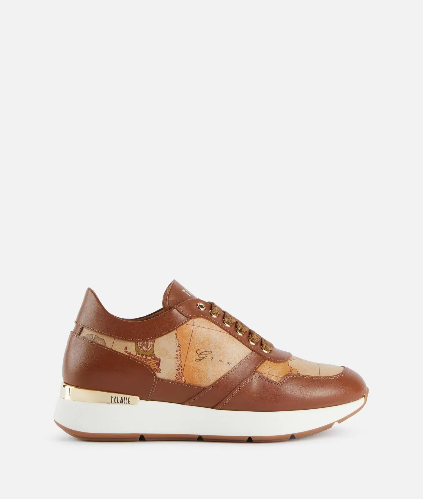 Alviero martini 1a classe Running in pelle liscia con dettagli Geo Classic Castagna Ultimi tre giorni