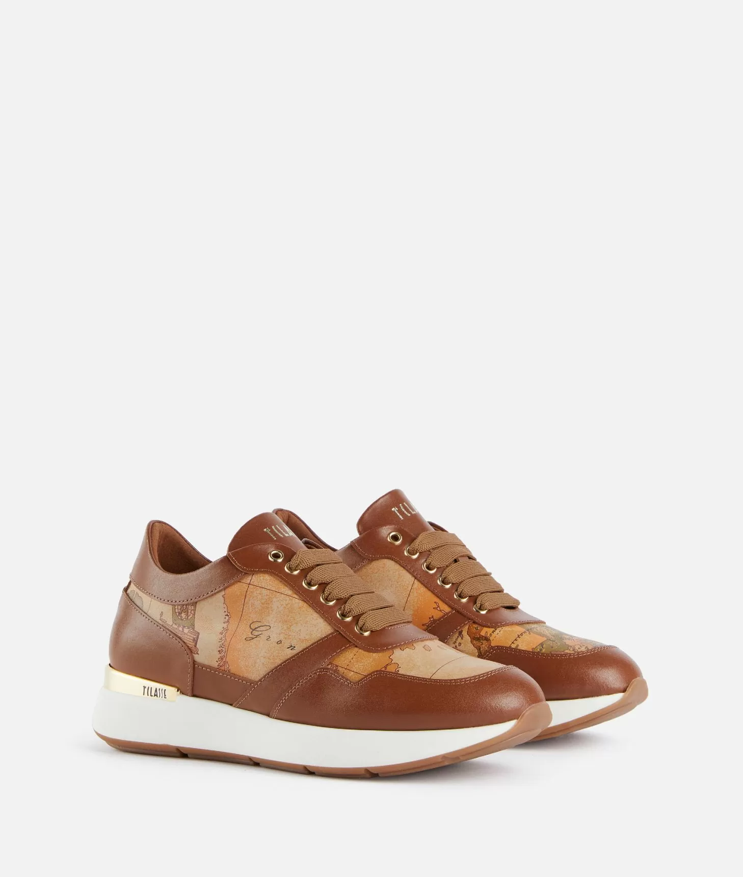 Alviero martini 1a classe Running in pelle liscia con dettagli Geo Classic Castagna Ultimi tre giorni