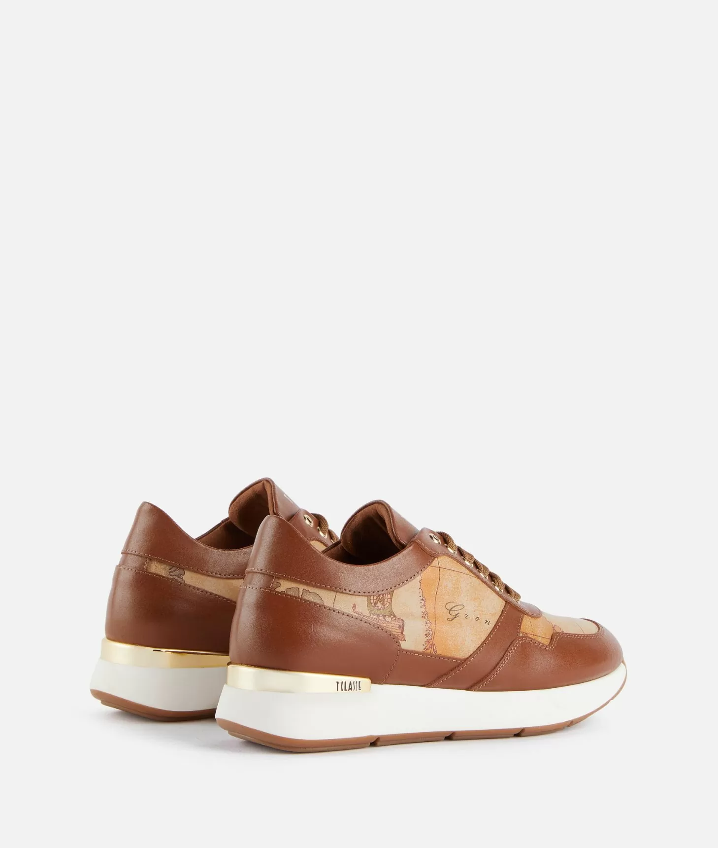 Alviero martini 1a classe Running in pelle liscia con dettagli Geo Classic Castagna Ultimi tre giorni