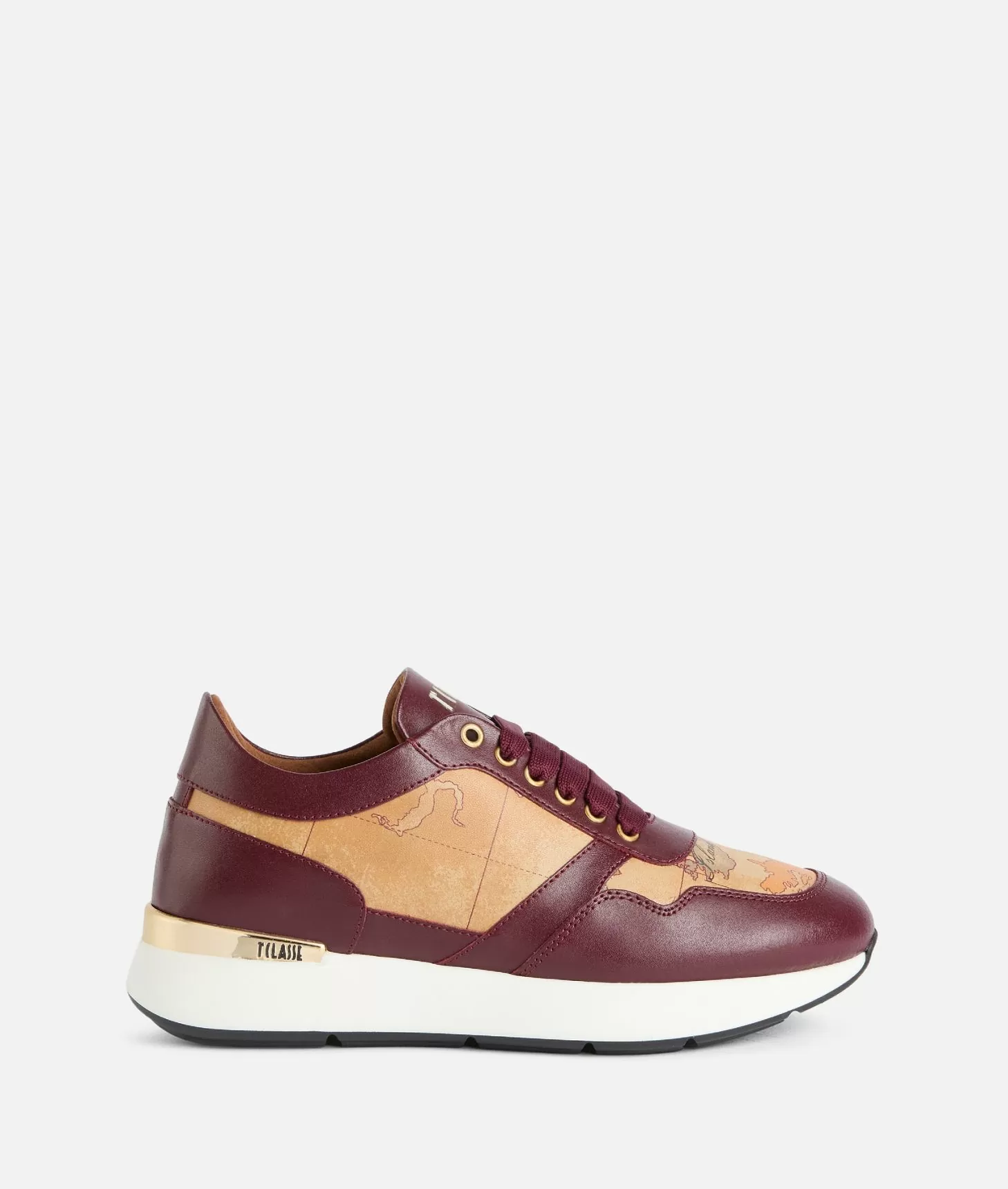 Alviero martini 1a classe Running in pelle liscia con dettagli Geo Classic Burgundy ACQUISTA ORA