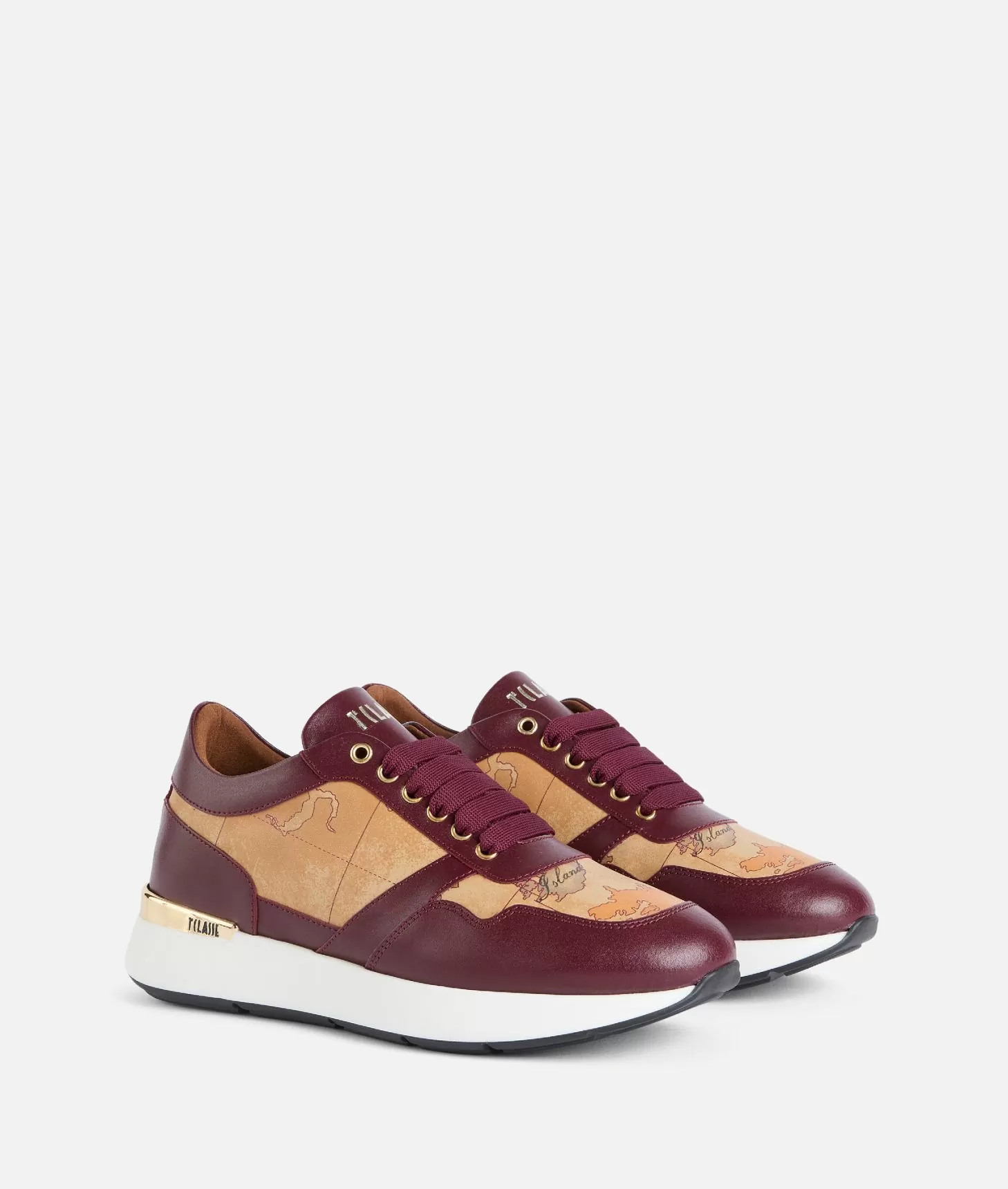 Alviero martini 1a classe Running in pelle liscia con dettagli Geo Classic Burgundy ACQUISTA ORA