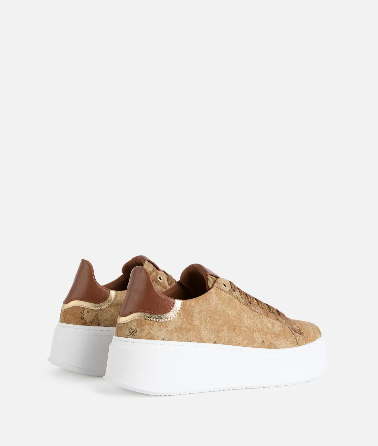 Alviero martini 1a classe Sneakers zeppate in tessuto nabuk stampa Geo Classic Fino al 50% di sconto
