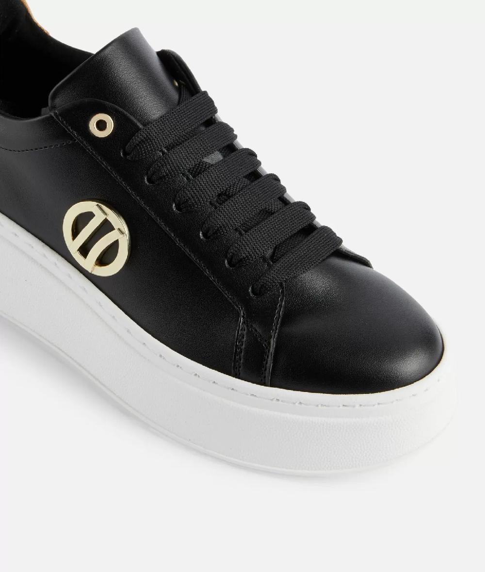 Alviero martini 1a classe Sneakers zeppate in eco nappa con dettaglio 1C Nere Offerta speciale della fabbrica