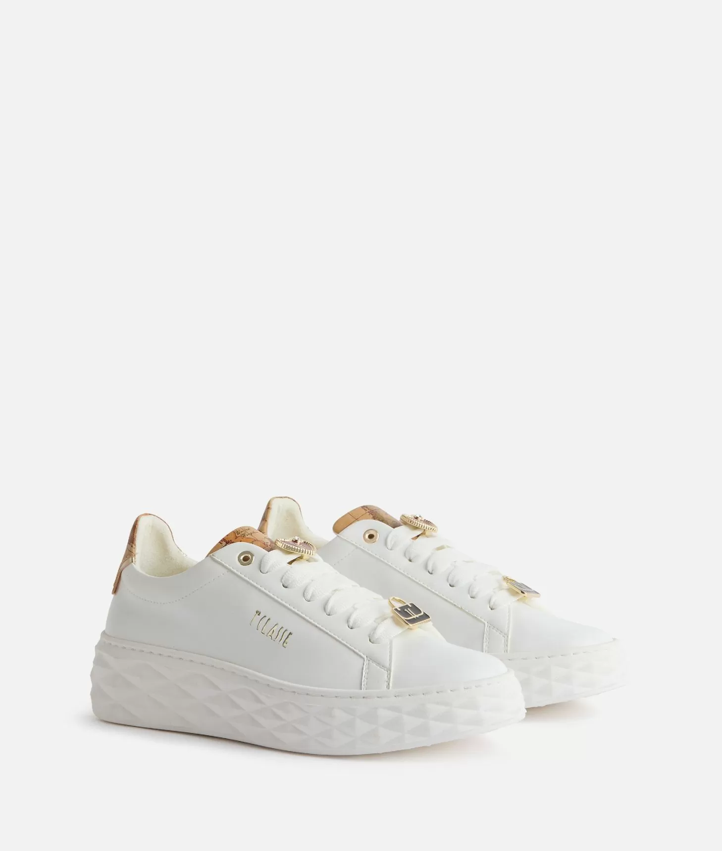 Alviero martini 1a classe Sneakers in eco nappa con passalacci Bianche Discount Store per i nuovi prodotti