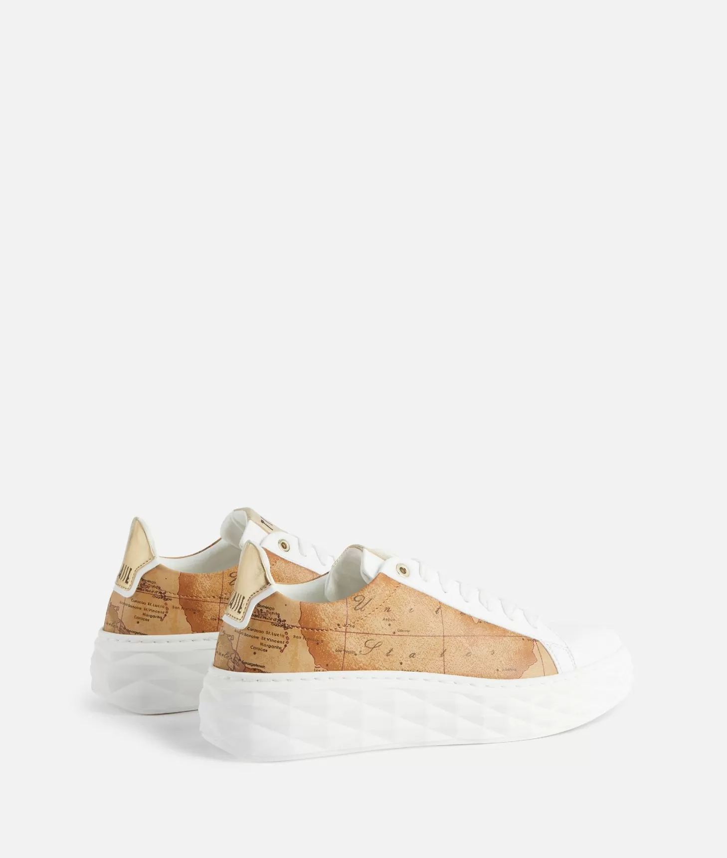 Alviero martini 1a classe Sneakers in eco nappa con lati Geo Classic Bianche Solo un giorno rimasto