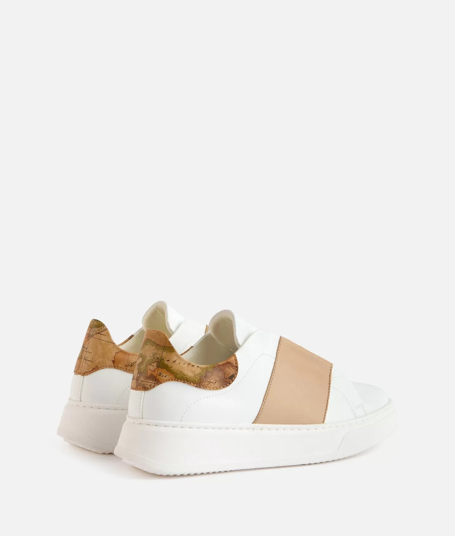 Alviero martini 1a classe Sneakers in eco nappa con logo 1C strass Bianche 50% di sconto con spedizione gratuita
