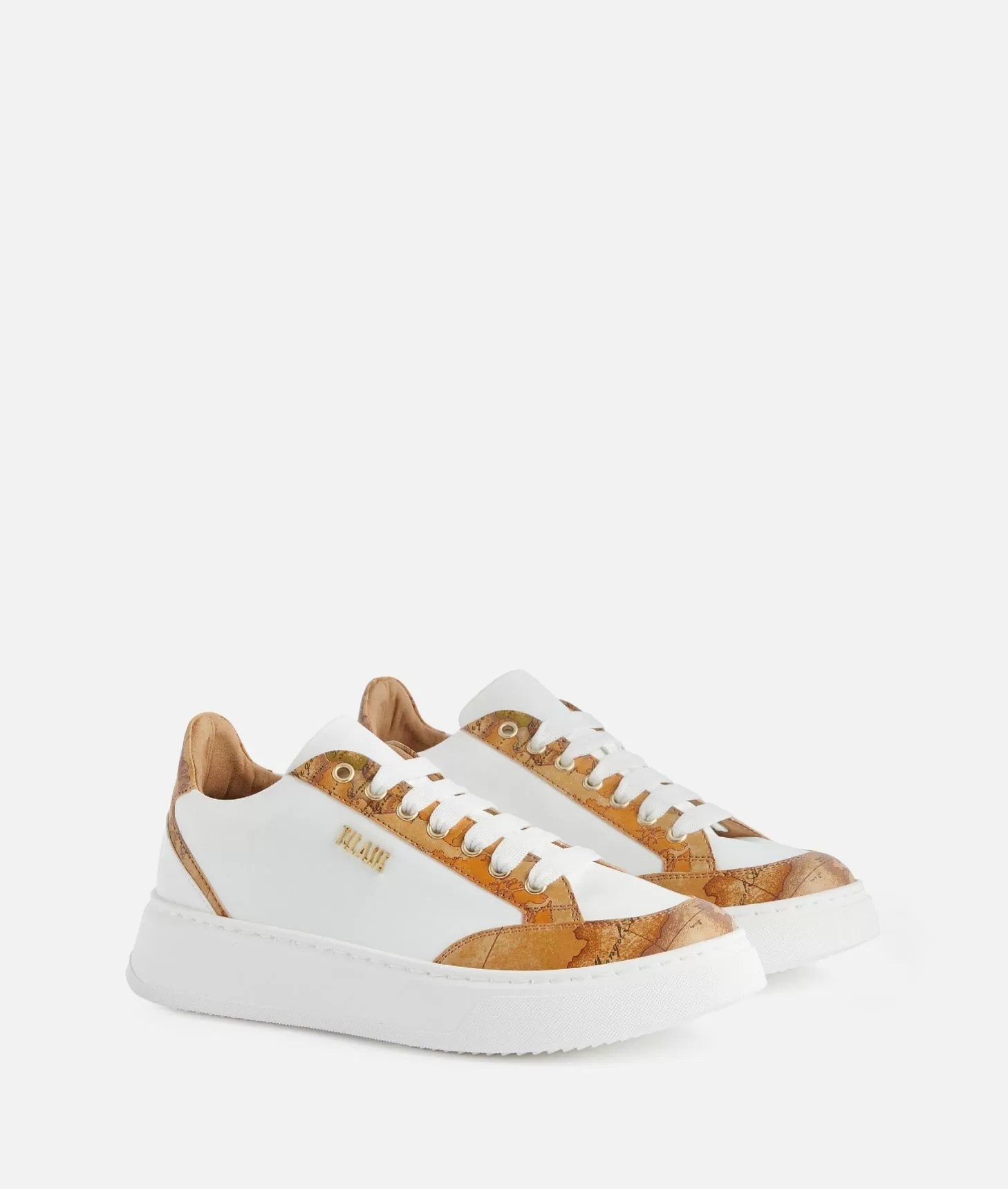 Alviero martini 1a classe Sneakers in eco nappa con dettagli Geo Classic Bianche Black Friday Prezzi