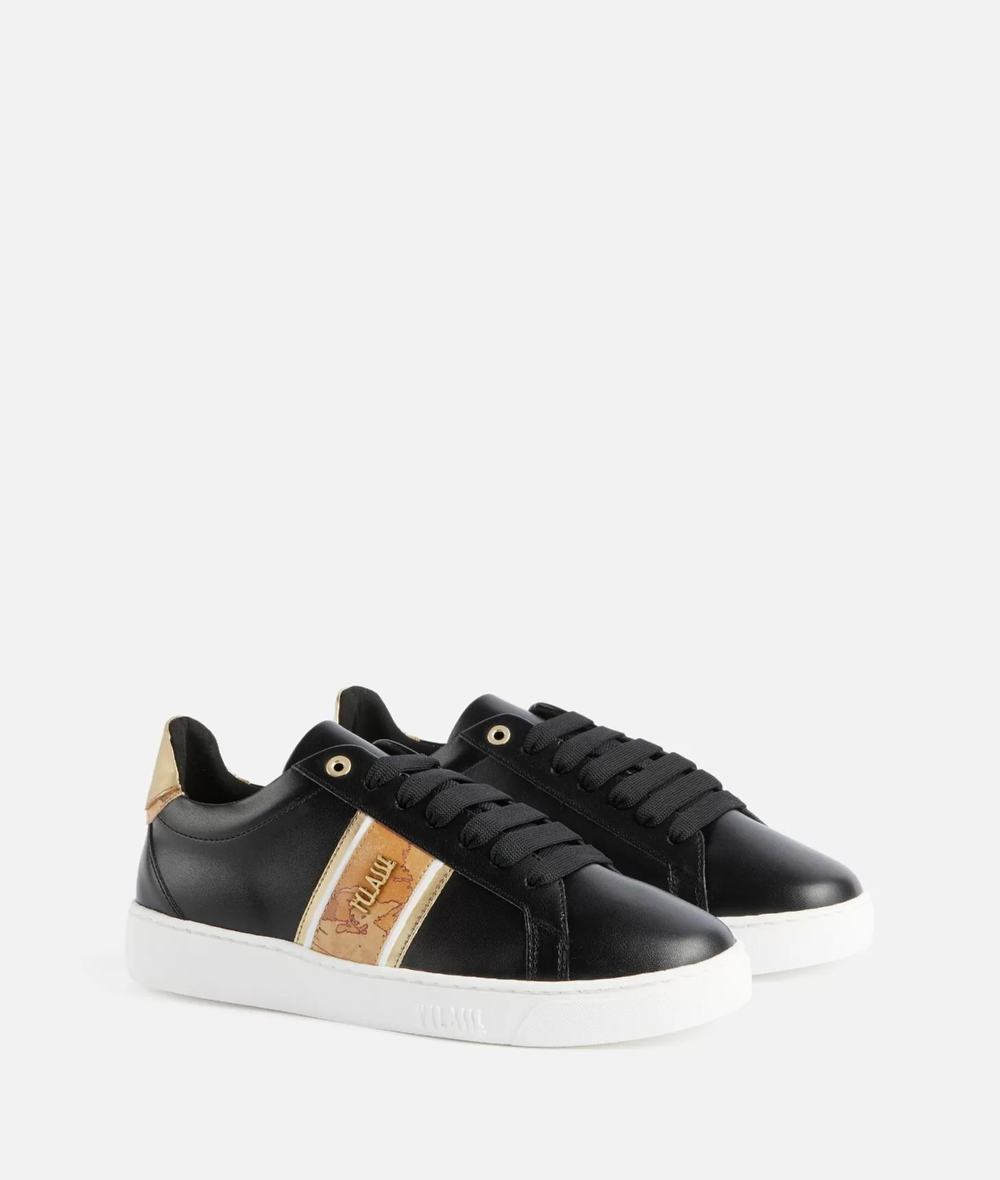 Alviero martini 1a classe Sneakers in eco nappa con banda Geo Classic Nere Duty-free