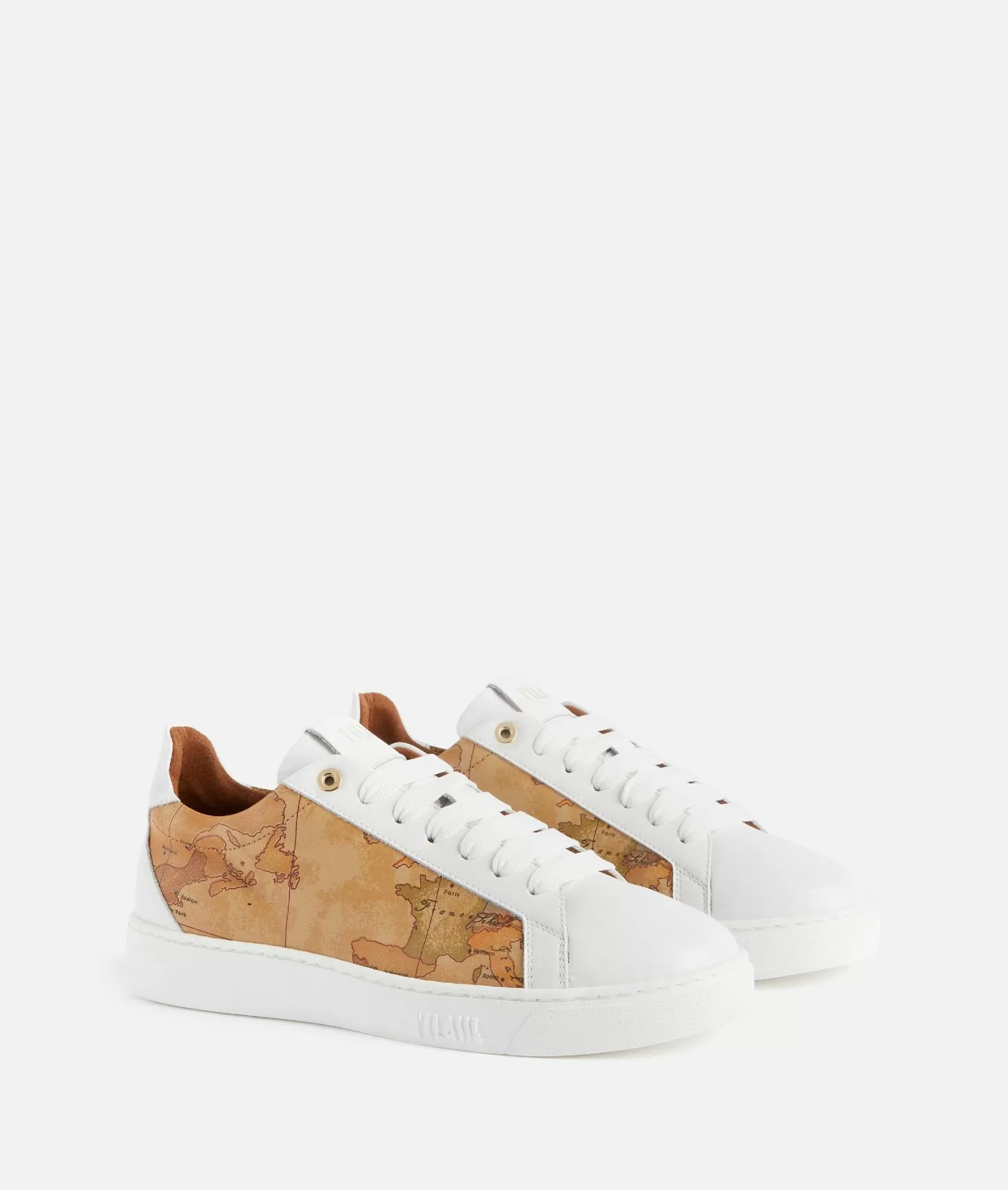 Alviero martini 1a classe Sneakers in pelle liscia ed eco nappa Geo Classic Bianche 50% di sconto per tempo limitato