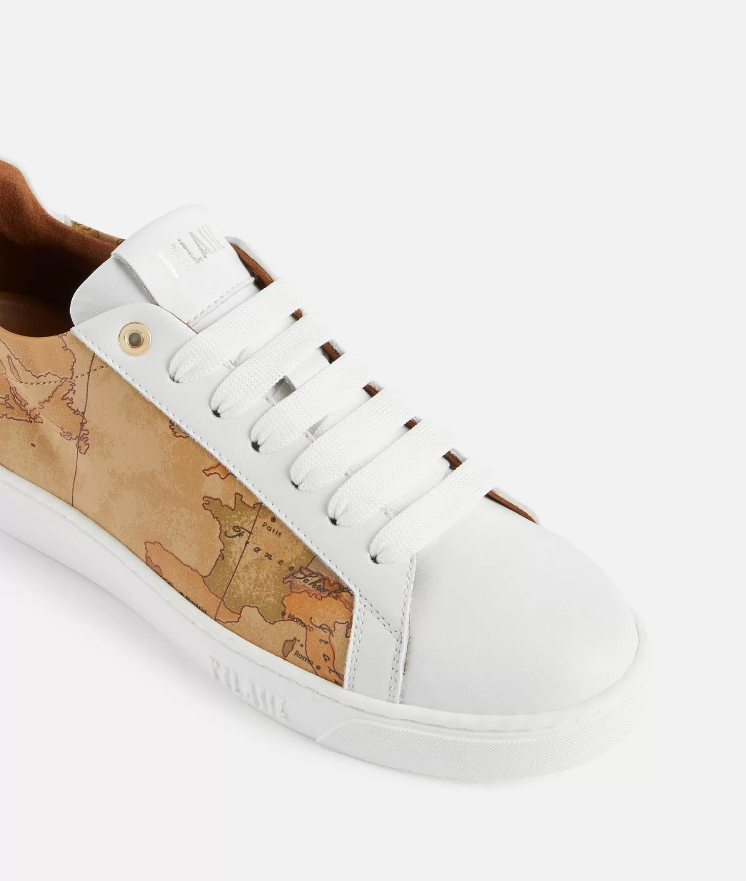 Alviero martini 1a classe Sneakers in pelle liscia ed eco nappa Geo Classic Bianche 50% di sconto per tempo limitato