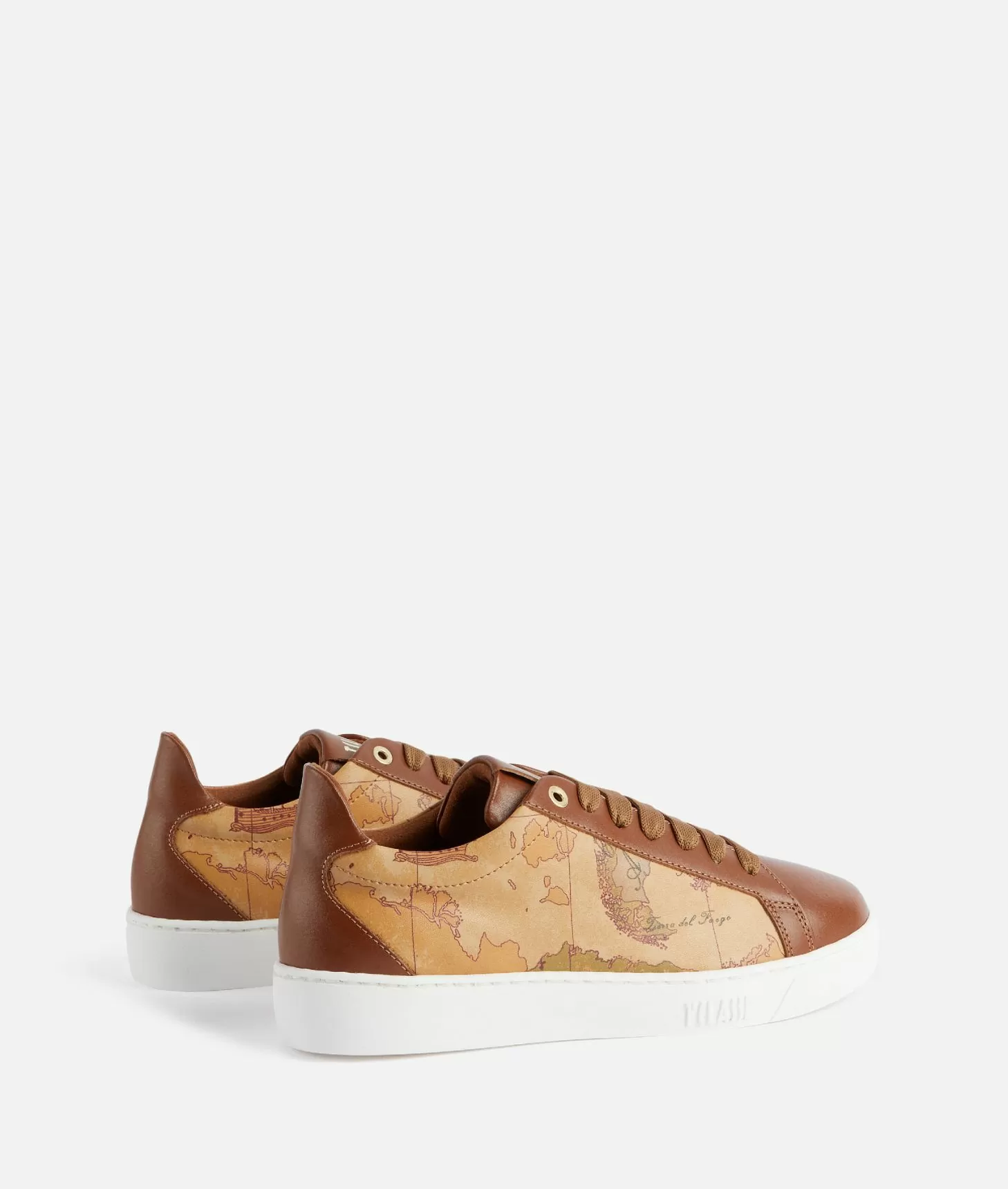 Alviero martini 1a classe Sneakers in pelle liscia ed eco nappa Geo Classic Castagna Sconti questo mese