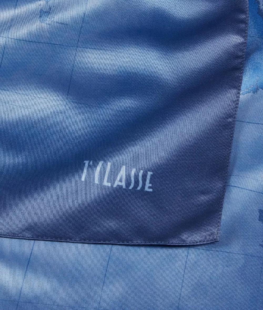 Alviero martini 1a classe Foulard Geo Sfumato 90x90 Blu Navy Vendita
