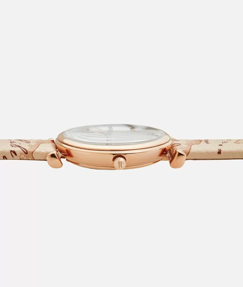 Alviero martini 1a classe Sardegna orologio con cinturino in pelle stampa Geo Beige Novità