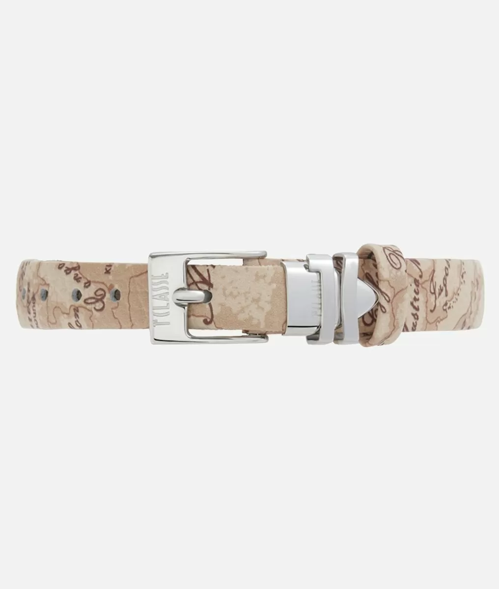Alviero martini 1a classe Madagascar orologio con cinturino in pelle stampa Geo Beige Offerta