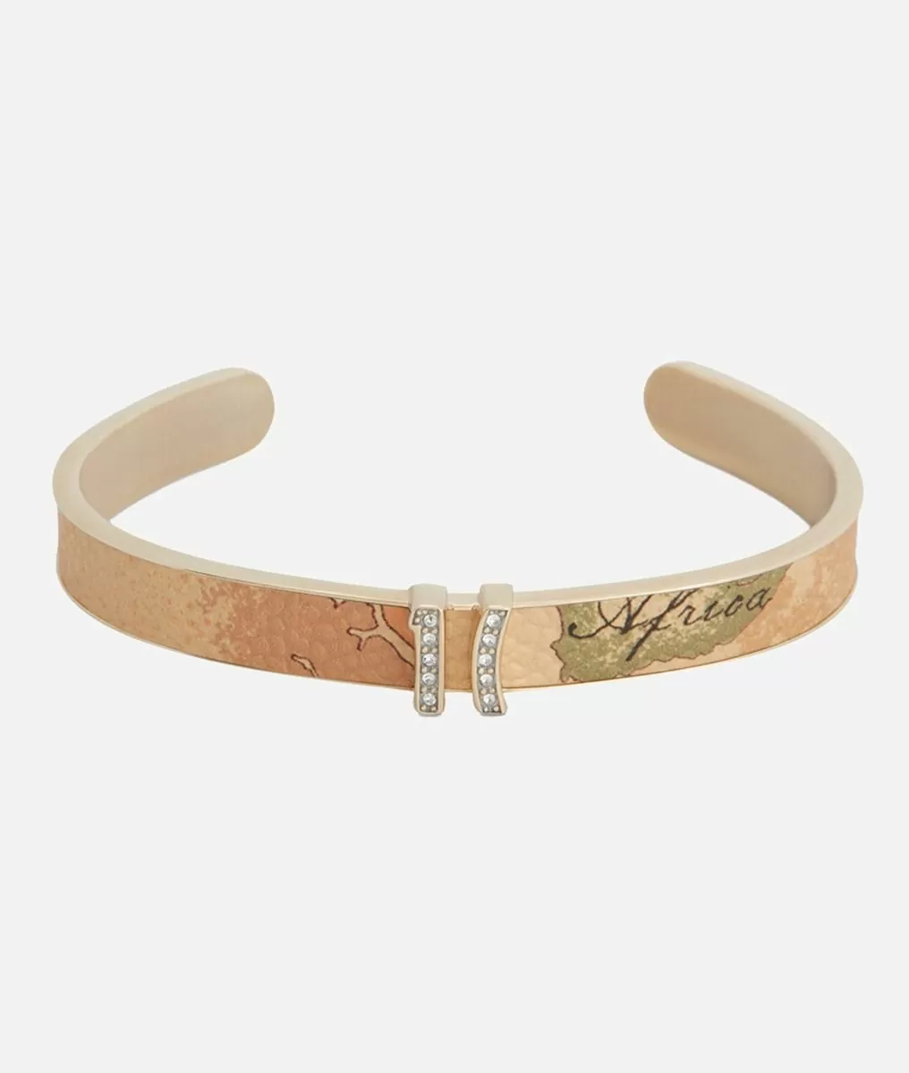 Alviero martini 1a classe Rodeo Drive bracciale rigido in argento bagnato Oro Giallo Nuova